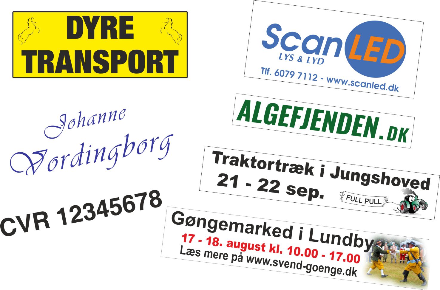 Folietekster og Streamer